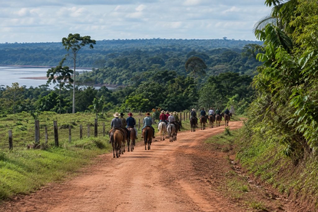 A programação da 2ª ExpoFronteira começou com uma cavalgada no sábado (19).
