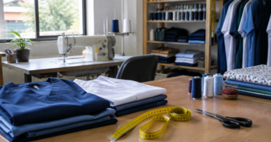 Costureira transforma consertos de uniformes em pequena oficina