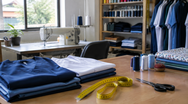 Costureira transforma consertos de uniformes em pequena oficina