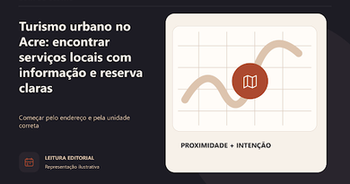 Turismo urbano no Acre: encontrar serviços locais com informação e reserva claras