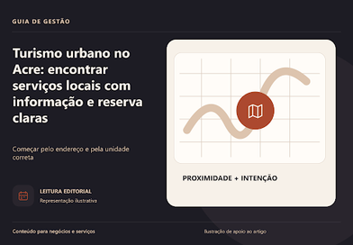 Turismo urbano no Acre: encontrar serviços locais com informação e reserva claras